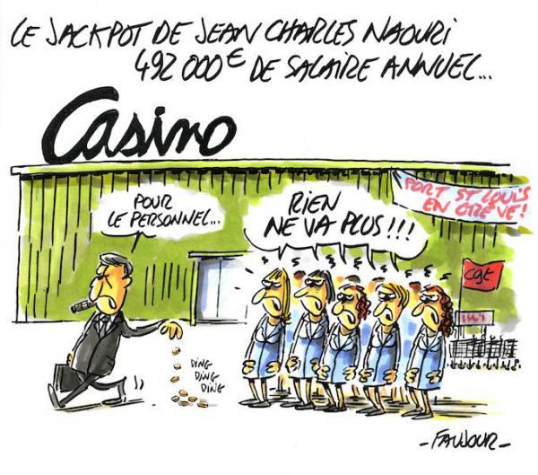 L’œil de Faujour : Casino joue le dialogue social perdant