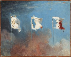 Les drapeaux, Cogniet, Léon
