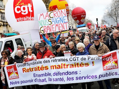 Retraités dans la rue contre l’austérité qui les frappe