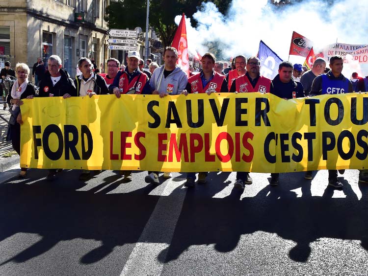 Manifestation à Bordeaux pour l’avenir de la filière automobile