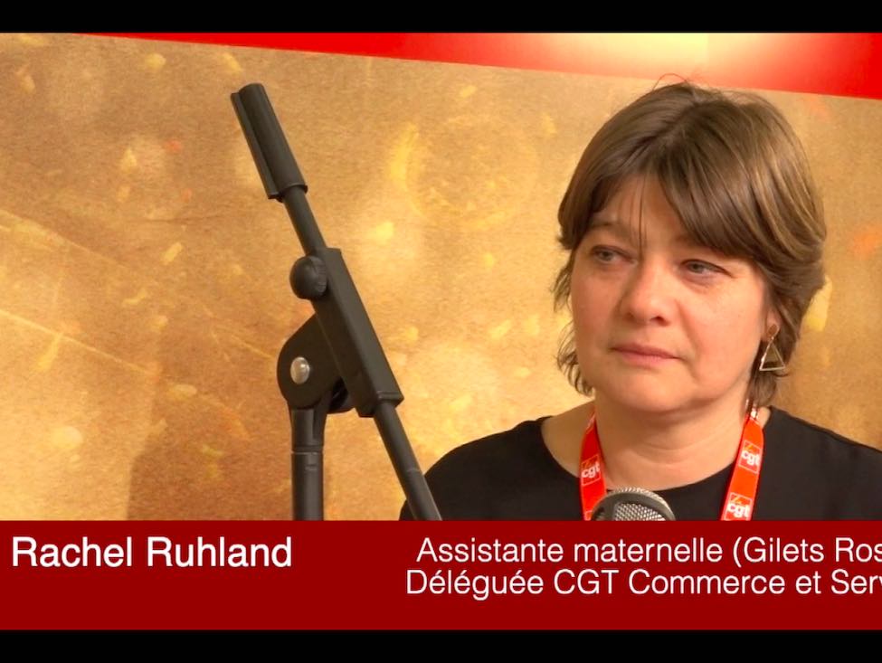 Rachel Ruhland : une Gilet rose au 52e congrès de la CGT